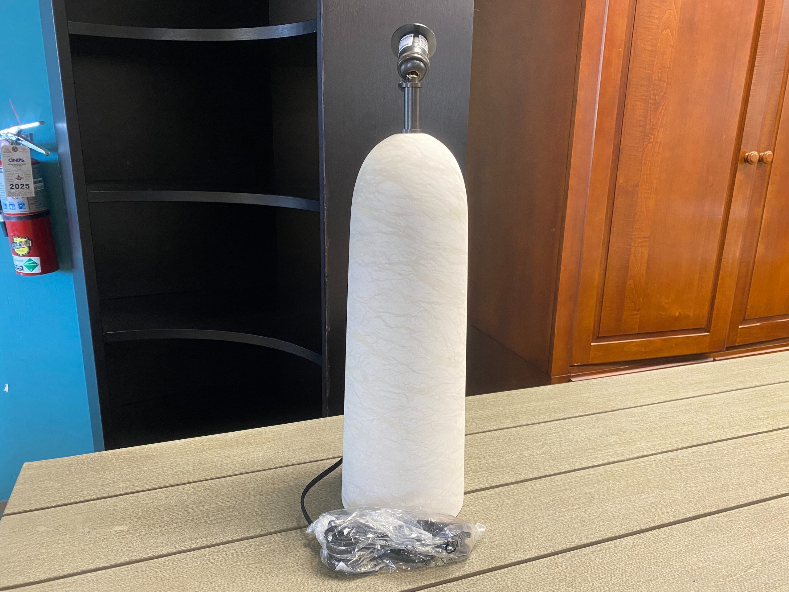 RESTORATION HARDWARE Sarezzo Stone Tapered Table Lamp AS IS