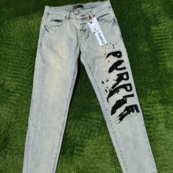 purple jeans