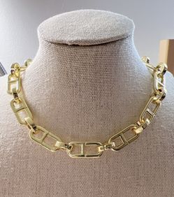18K Gold Plated Chunky Chain Necklace 