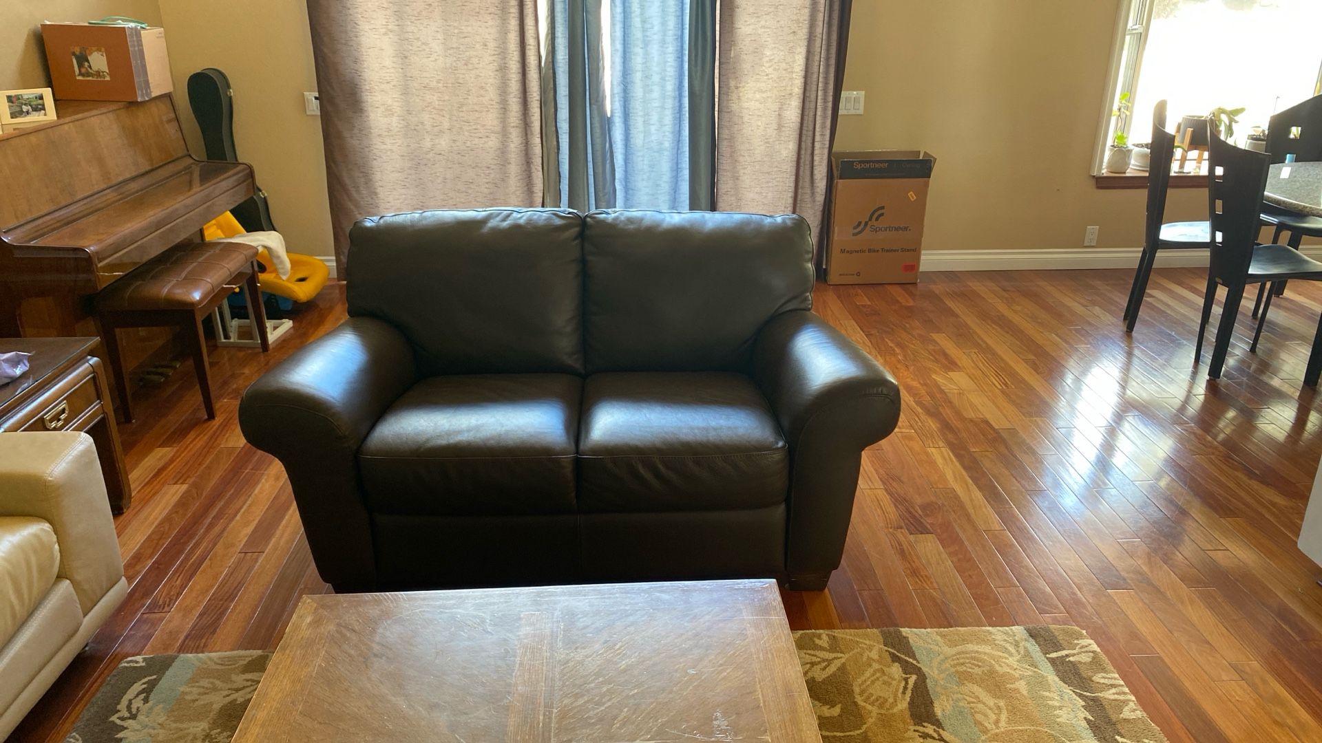 Brown Natuzzi Italian Leather Sofa