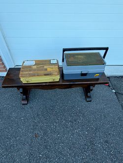 Lot of 2 Plano tackle boxes with accessories. Y
