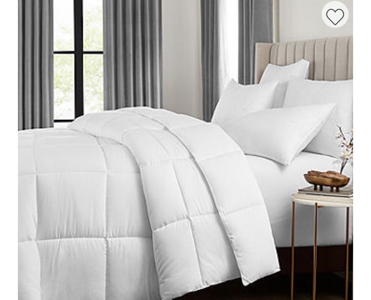 All Season Down Alternative Comforter White-full/Queen New In Package