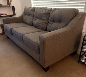 Gray Fabric 3-Seat Sofa