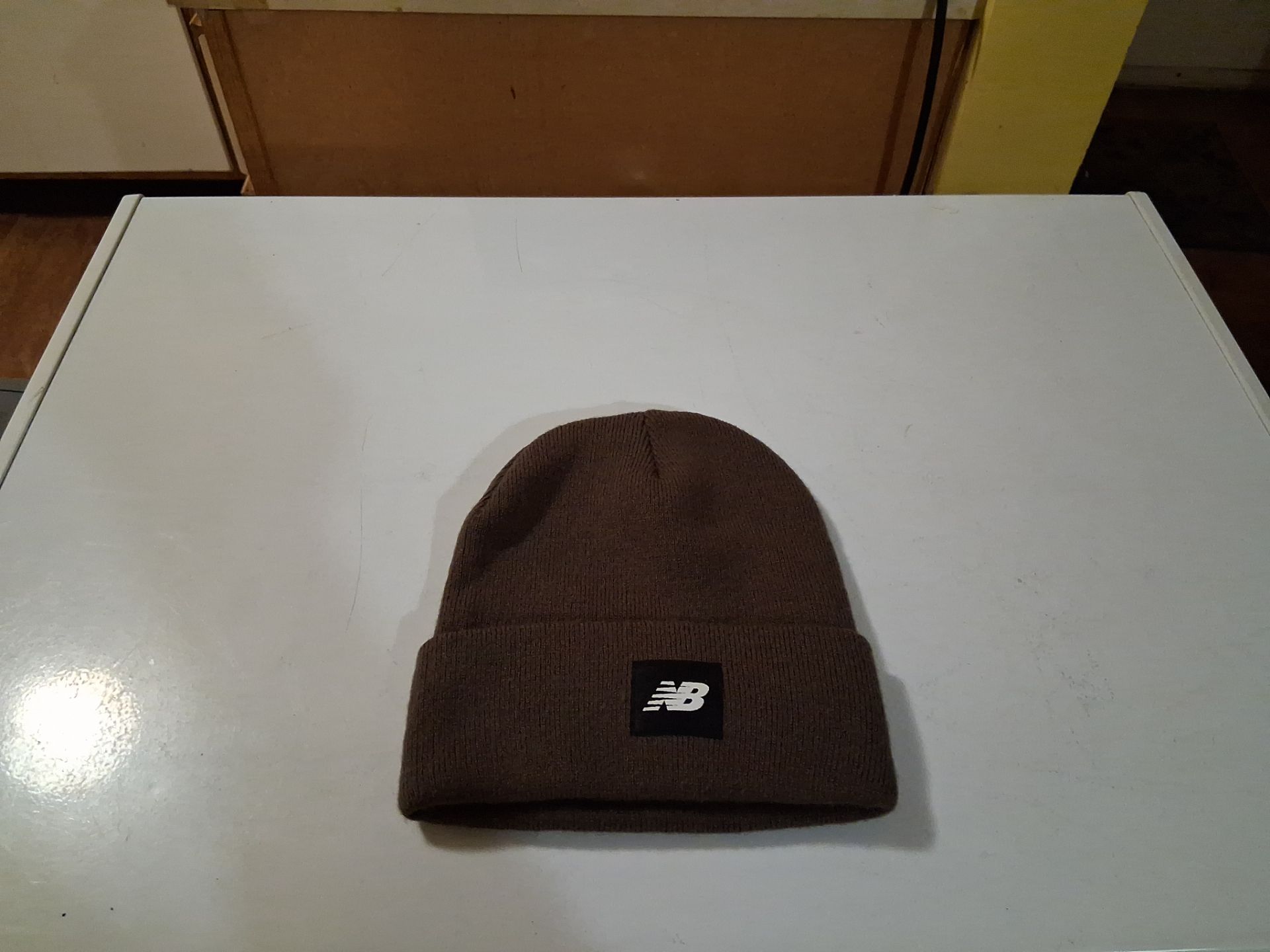 Men's New Balance winter beanie all Brown Brand New