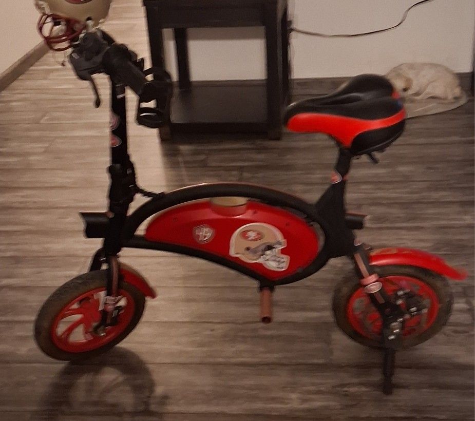 etson Bolt Foldable Ebike ...sf 49ers Custom