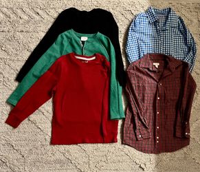 Boys long sleeve shirts and boys button down shirts size 8/10
