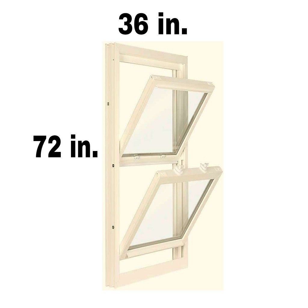 NEW - ReliaBilt 3500 series 36x72 in - 3x6 ft. Vinyl Double Pane Single Strength Replacement Double Hung Window