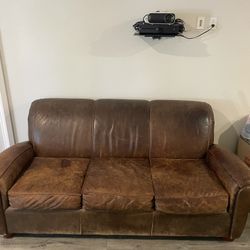 Brown Leather Couch