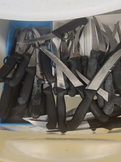Victorinox and Geiser butcher knives