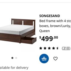 IKEA Queen Bed w/storage