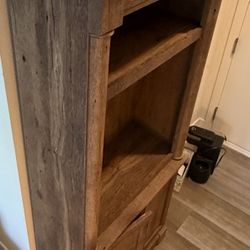 Rustic Tall Solid Wood Storage Cabinet