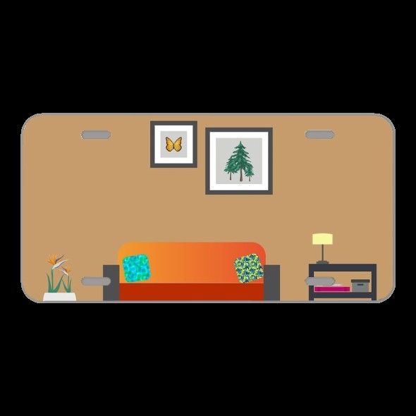 License Plate Novelty Car Front Design Home Wall Sofa House