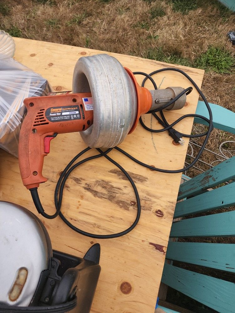Plumbing Snake And Power Drill