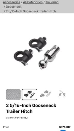 Brand New Chevrolet 2 5/16-inch Gooseneck Trailer Hitch