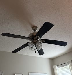 💨 4ft Ceiling Fan – Brushed Nickel, Dual-Tone Blades, Ready to Install