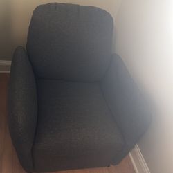Comfortable blue recliner