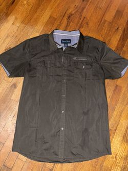 Men’s Olive Green Button Up Shirt