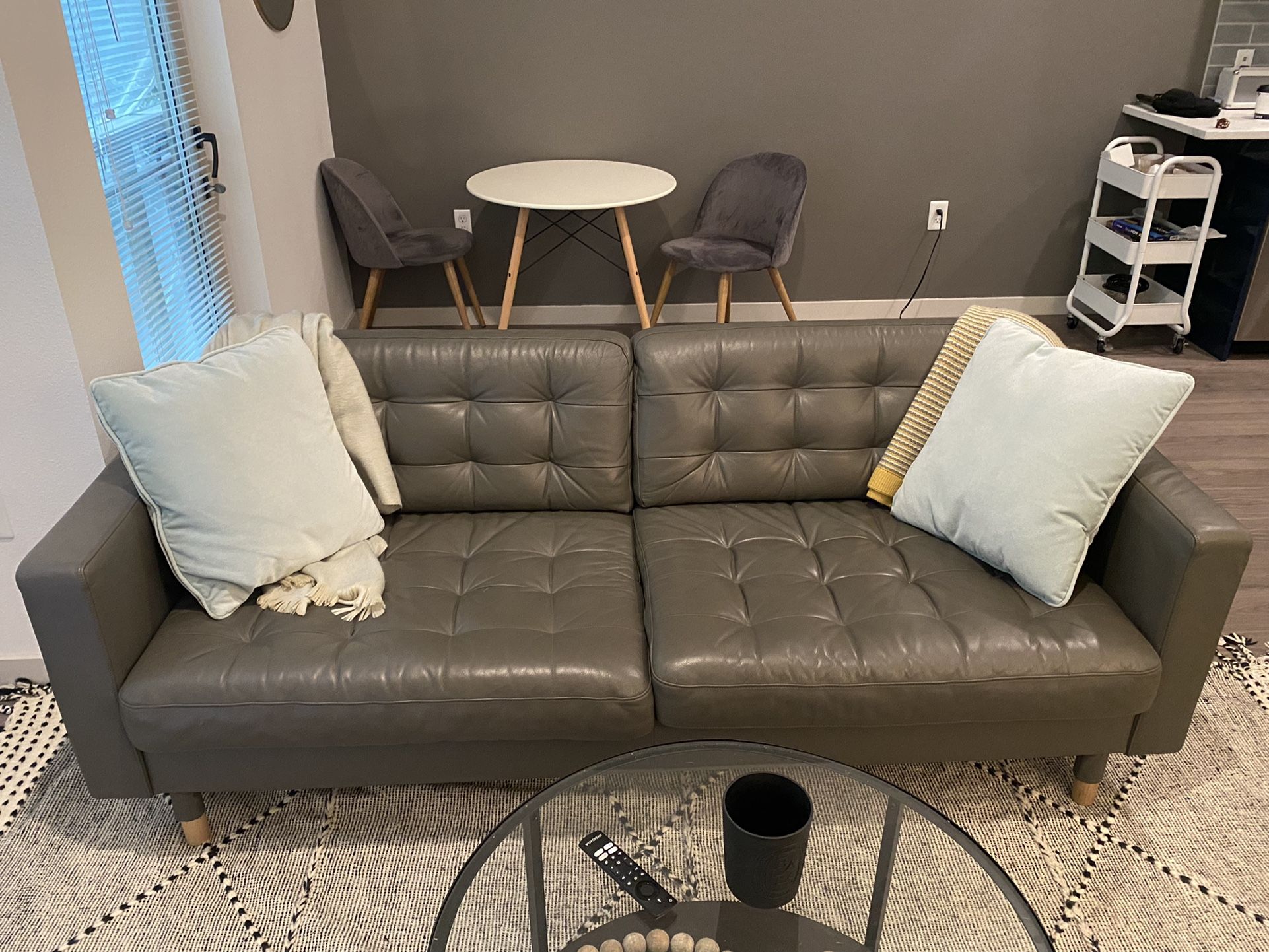 Faux Leather Sofa