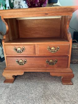 Nice wood nightstand-$45