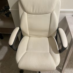 White Leather Office Chair