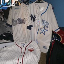 3 Jersey's  are New York, and Chicago Bulls Jersey