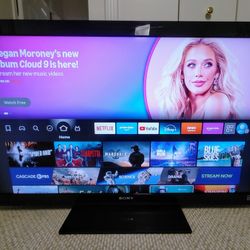 Sony 46" 1080p "Smart" HDTV W/ 4K Voice Remote Bundle (MSRP: $409)