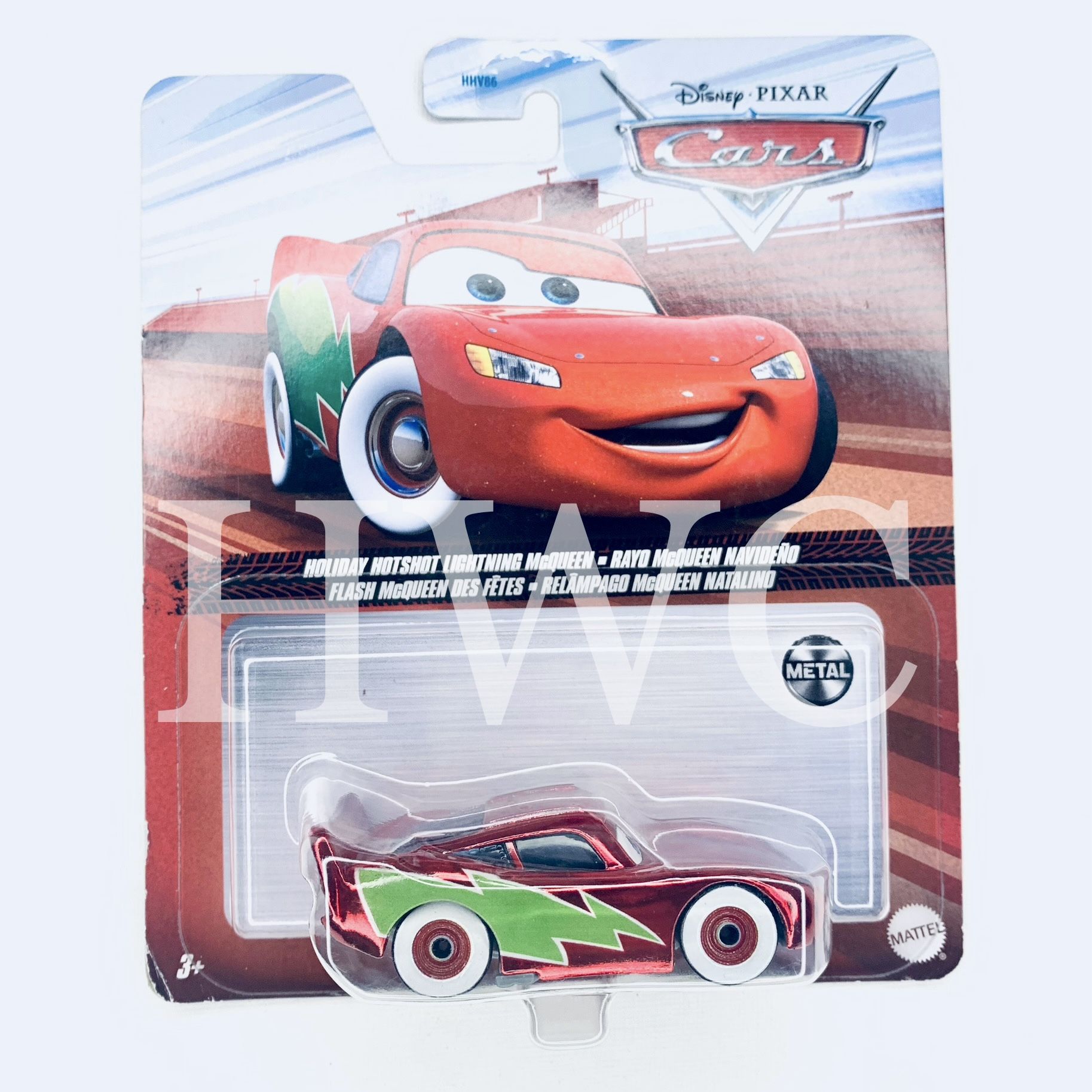 Disney Pixar Cars 2024 HOLIDAY HOTSHOT LIGHTNING McQUEEN 1/55 Scale Metal Christmas 