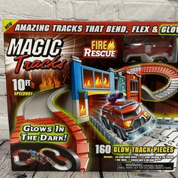 Magic Tracks Fire Rescue Truck Glow In The Dark