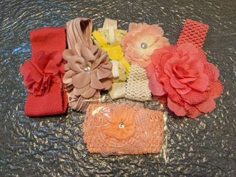 Little Girl's Floral Headbands Lot