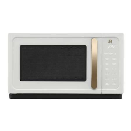 Drew Barrymore Beautiful 1.1 Cu ft 1000 Watt Microwave Oven, White