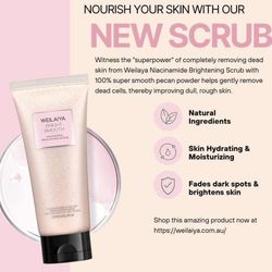 New Weilaiya Niacinamine Bright Smooth Body Scrub 200mL Remove body dead skin