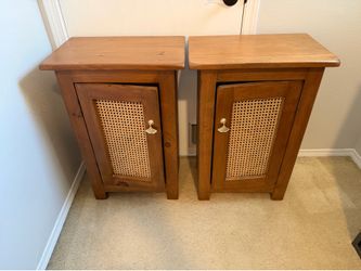 Pair of Solid Wood Nightstands