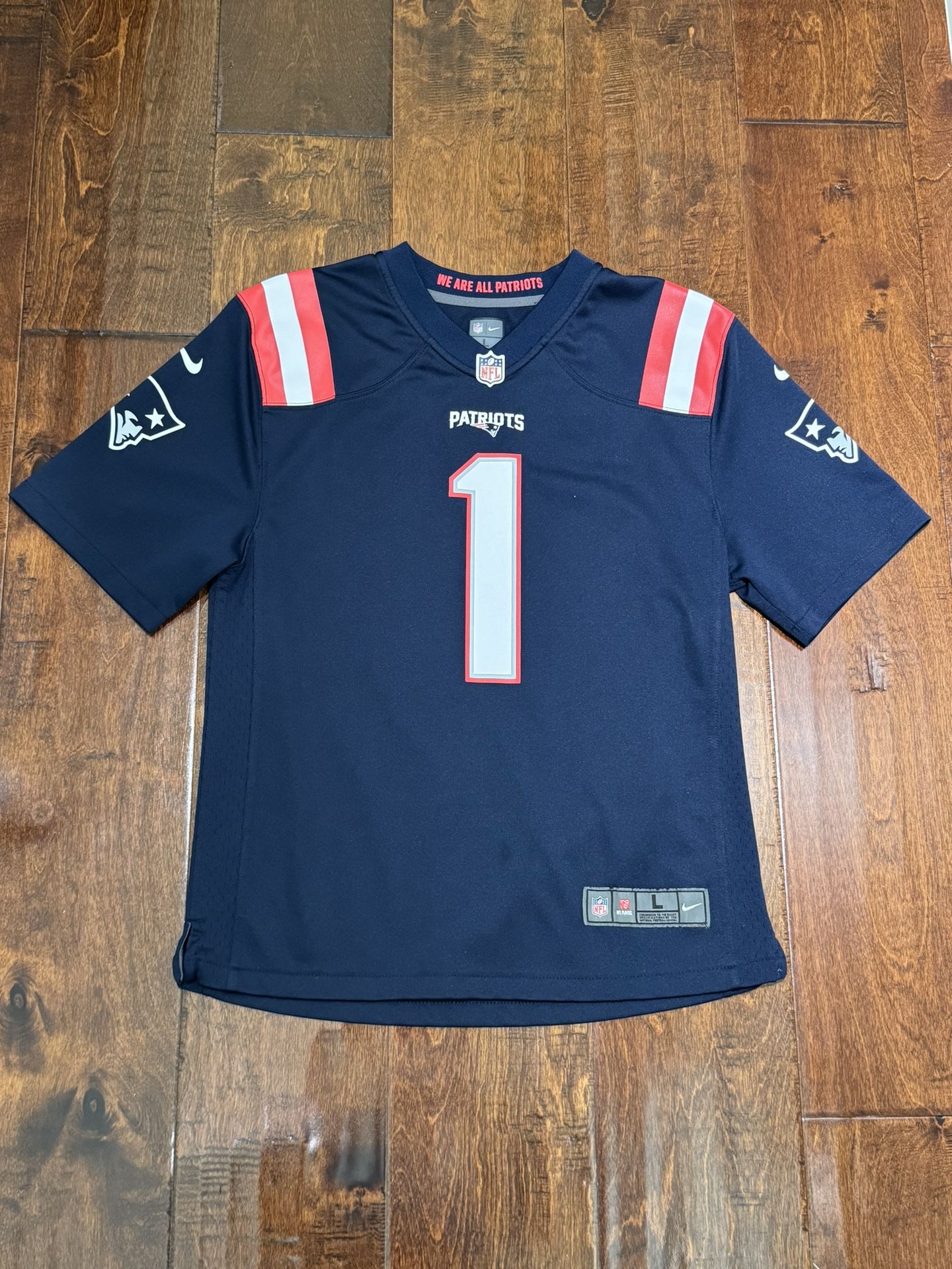 Nike #1 Cam Newton New England Patriots NFL Jersey Youth Large