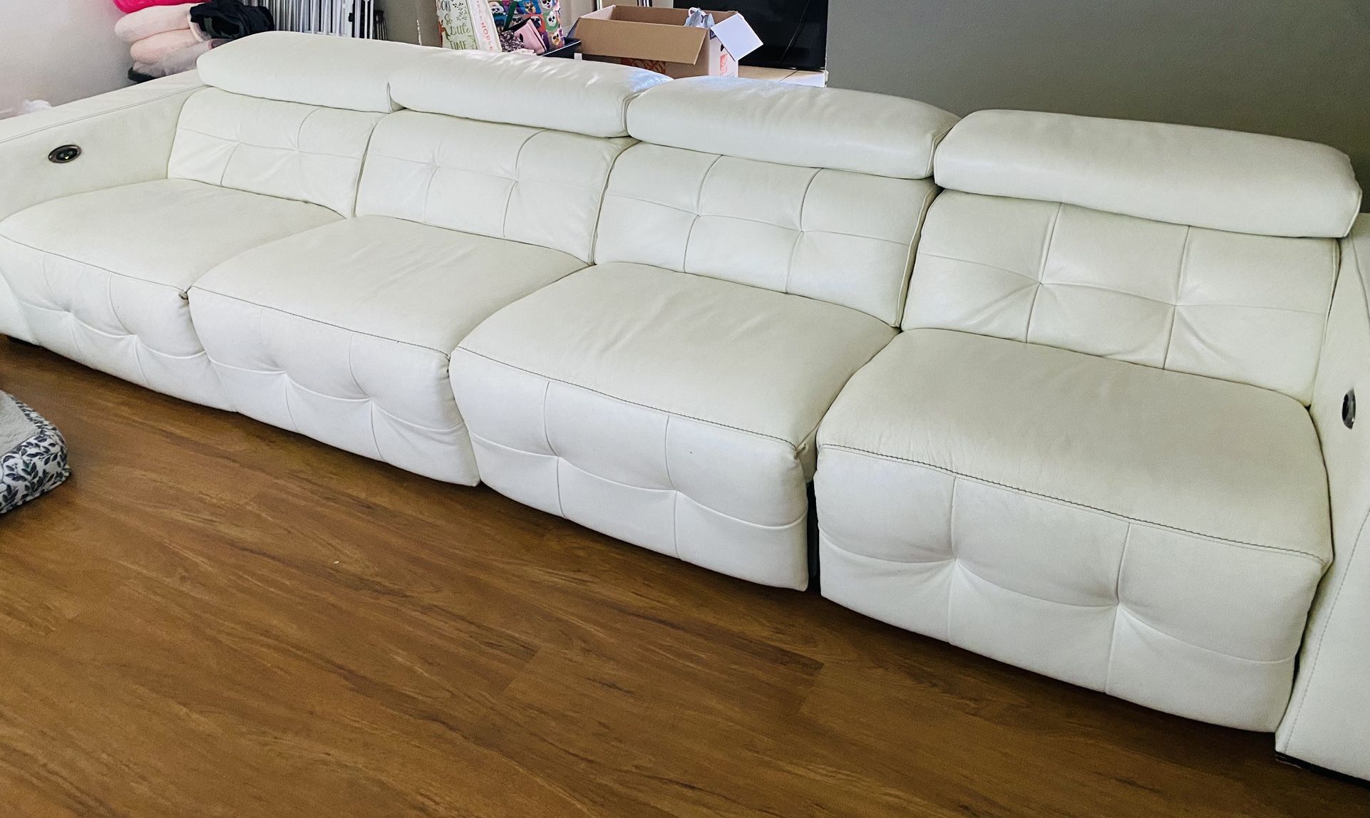 Leather White All Recliners Living Room