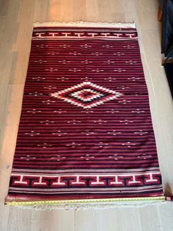 Vintage-style Wool Chimayo Rug/Blanket — Heavy, Beautiful, $95 OBO