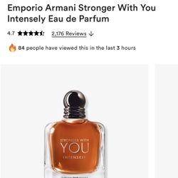 Armani Stronger With You Intensely Eau de Parfum For  Men
