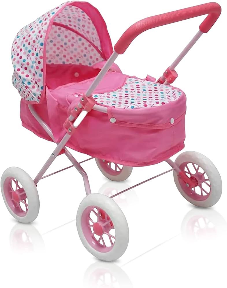 KOOKAMUNGA KIDS Baby Doll Stroller - Realistic 2 in 1 Baby Stroller for Dolls w/Detachable Bassinet