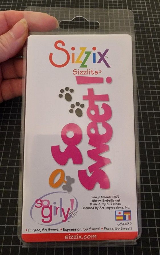 Sizzix Die-Phrase So Sweet BNIP