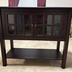 Dark Wood Console Table
