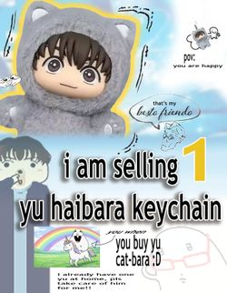 Jujutsu Kaisen Cat Plush Pendant Blind Box Yu Haibara