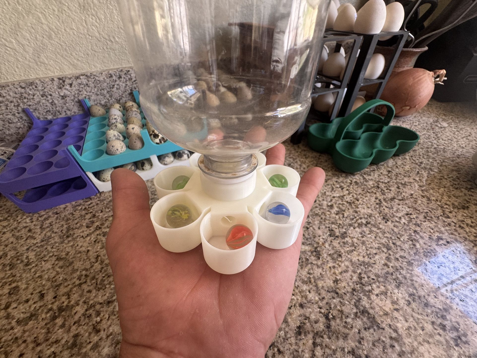 Chick Waterer with 7 Cups – For Quail, Chicken & Ducklings