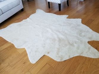 Faux Fur Rug Cream/ White