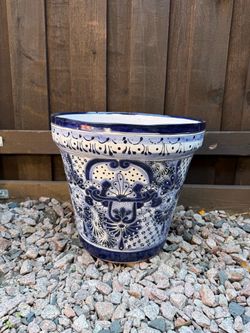 Mexican Talavera Planters, Clay Pots, Pottery.