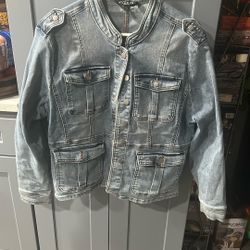 Chamarra De Mezclilla Azul L $30 Obo Nueva 