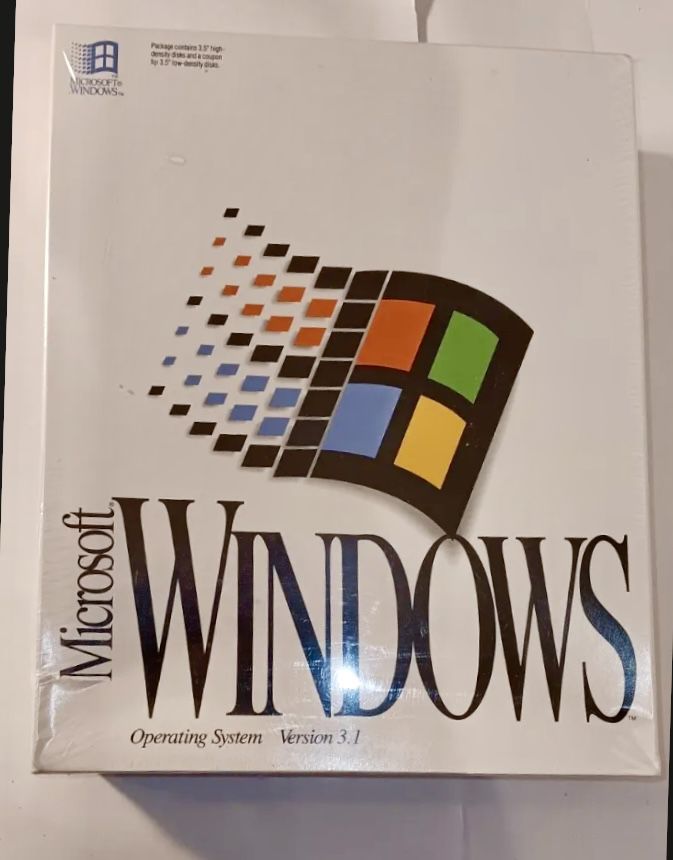 Microsoft Windows Version 3.1, 3.5” Disks - 1993 Big Box Factory Sealed Brand New