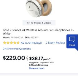Bose SoundLink Around Ear Wireless Headphones II