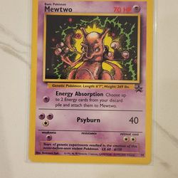 Mewtwo Promo #14 Pokemon Black Star Promo Card Rare WOTC - LP