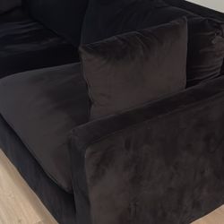 Black Velvet Couch/Loveseat