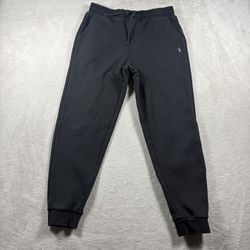 Polo Ralph Lauren Jogger Sweatpants Boys Large 14-16 Black Pony #1382