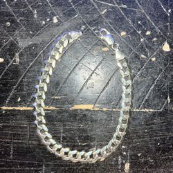 Gold Over 925 Silver Curb Bracelet